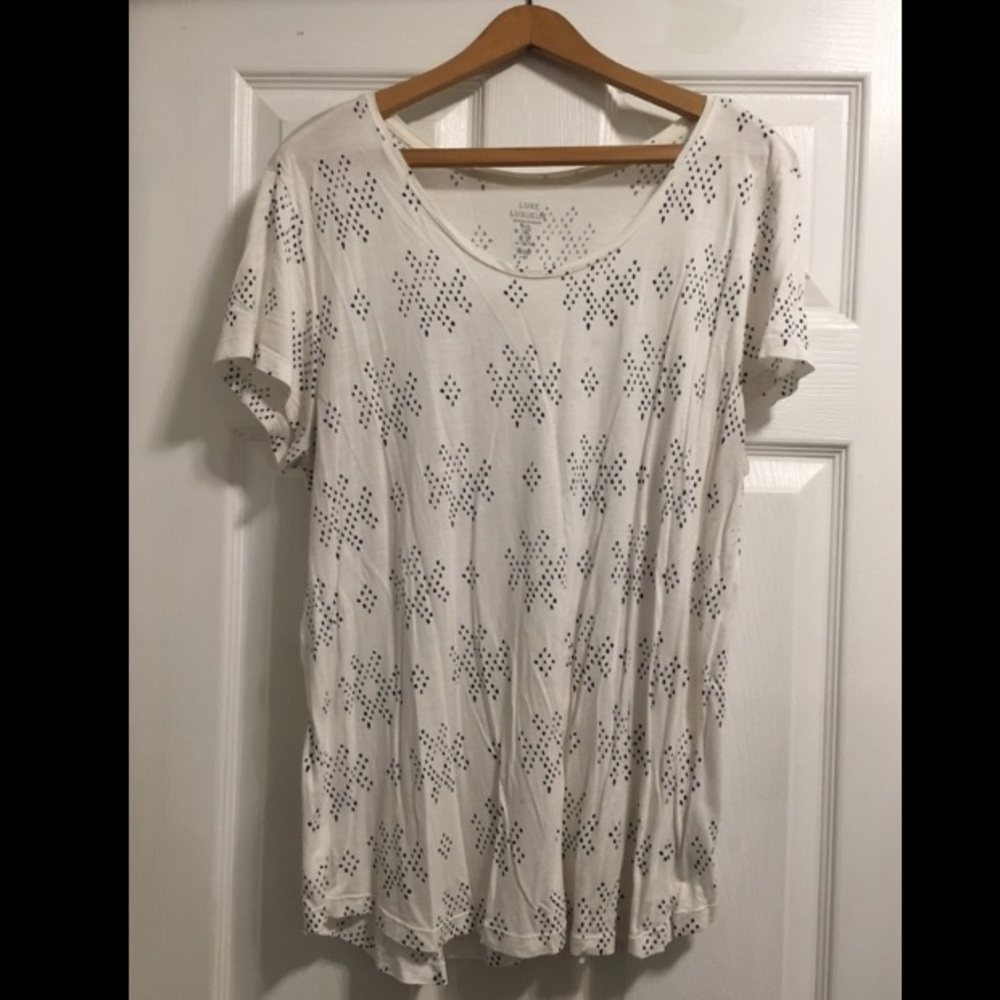 White And Blue Tee